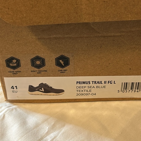 Vivo barefoot Primus Trail II FG Deep Sea Blue Textile Womens Sz US10.5/EU41 EUC - Picture 8 of 10